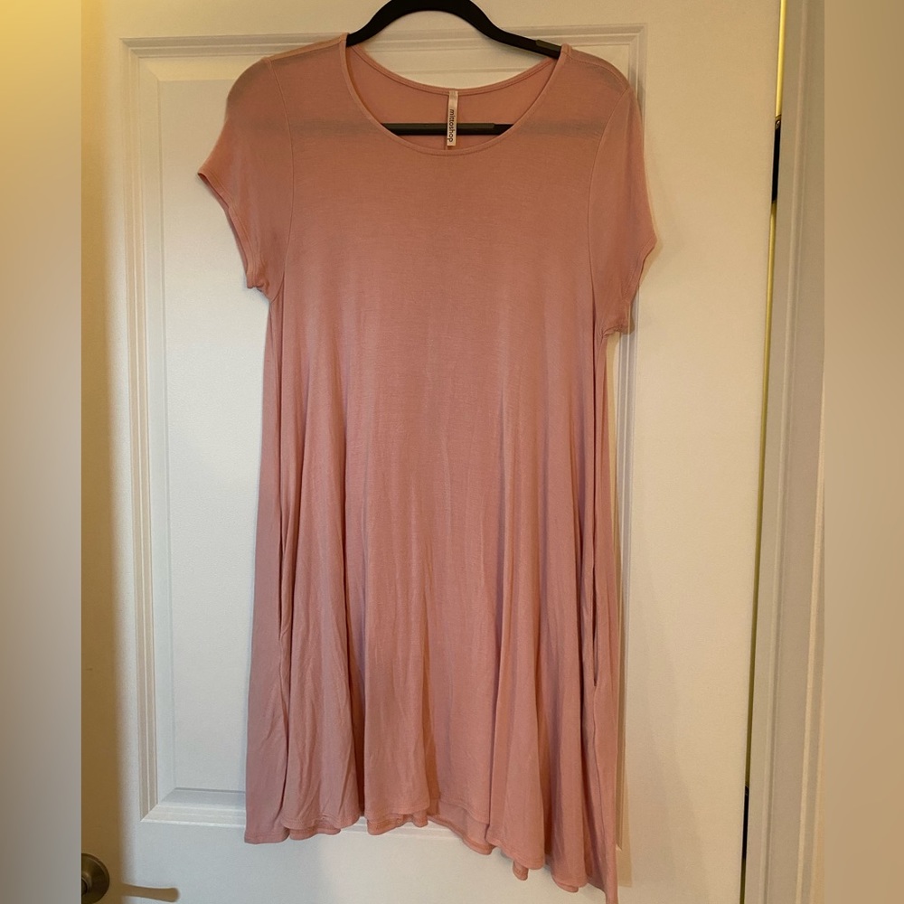 Small light pink tunic dress